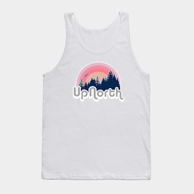 Retro Up North Tank Top by GreatLakesLocals